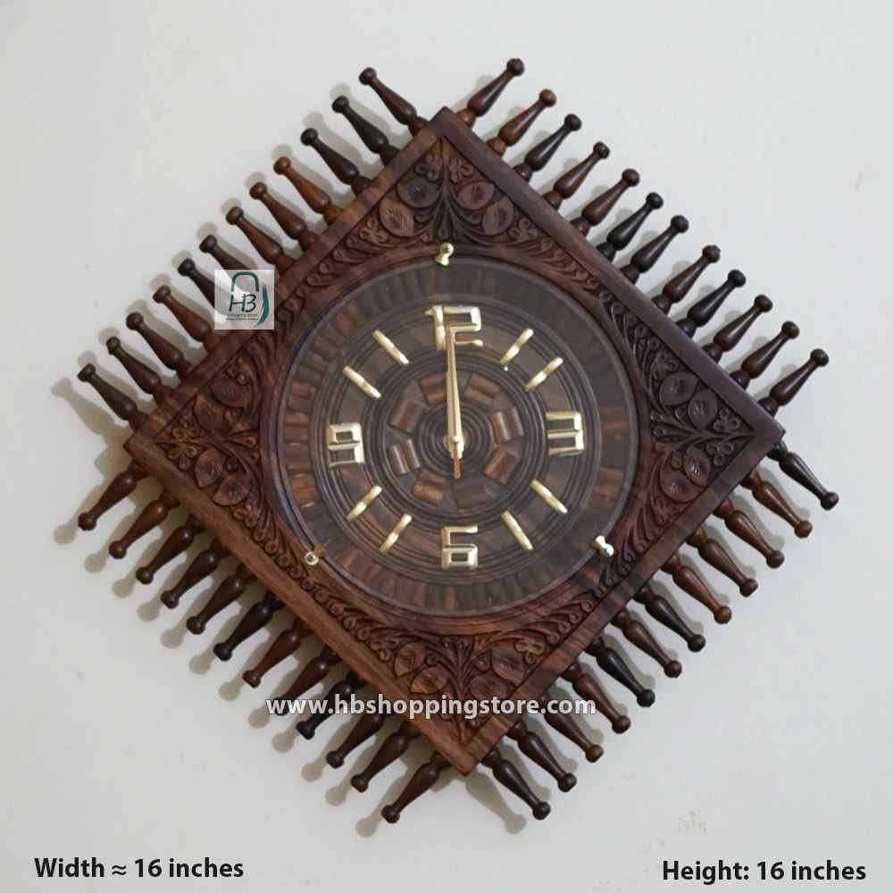 Red Wall Hanging Clock Wooden Clock Wall Clock