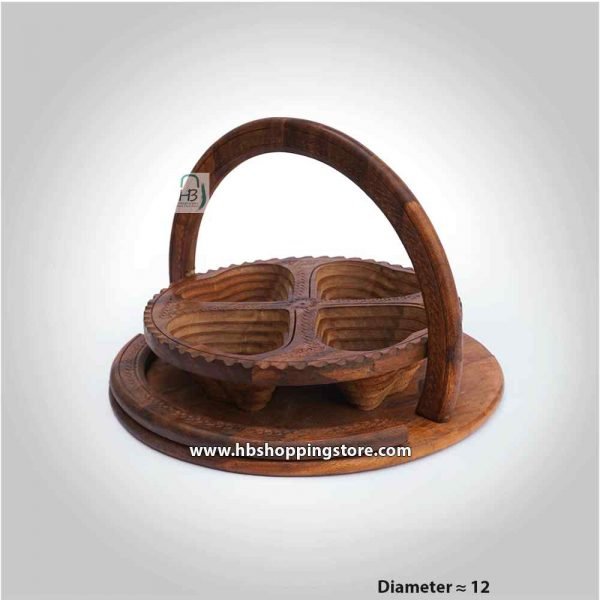 Wooden foldable dried fruit tray