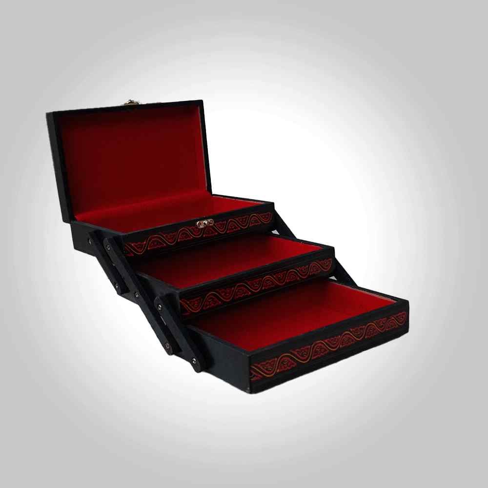 Naqshi Jewelry Box Red